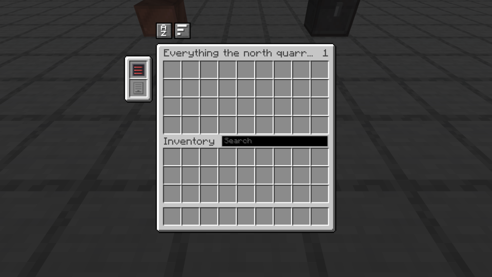 A renamed crate screen, the name cut before the page number in the top right.